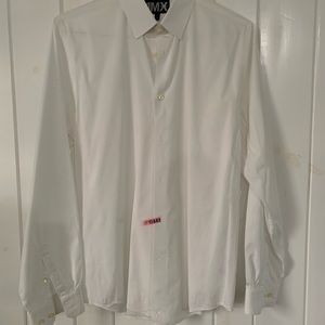 Express 1MX dress shirt white medium